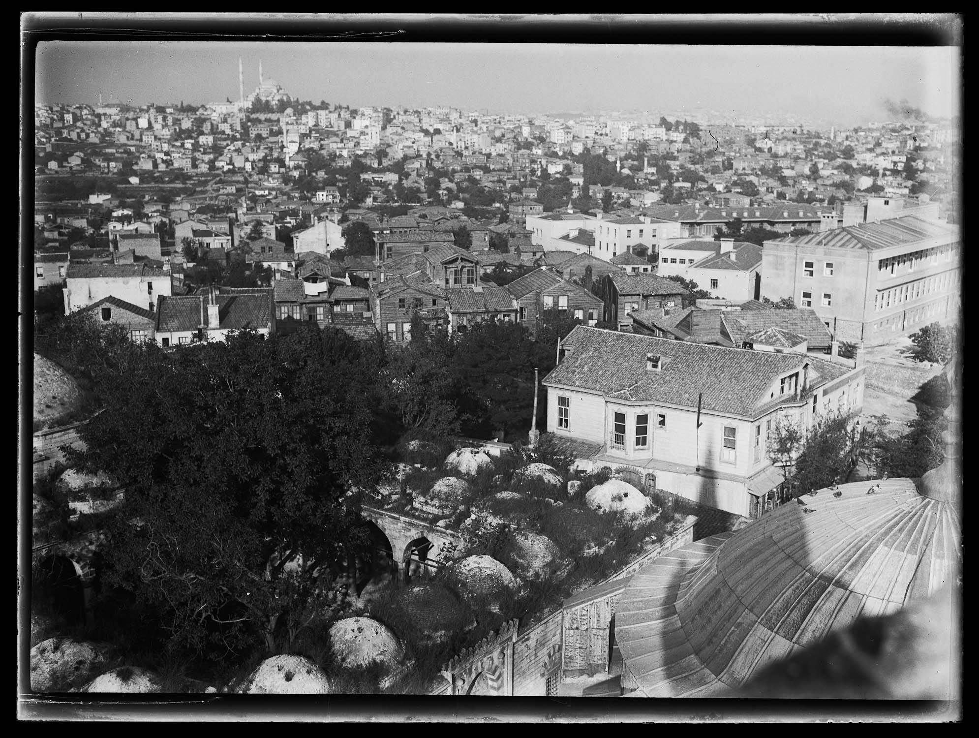 Vue de la ville depuis la coupole, avec le tombeau de Roxelane